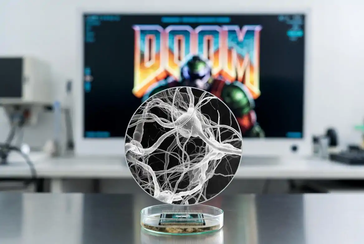 The Living Chip: When Artificial Intelligence Meets Human Neurons